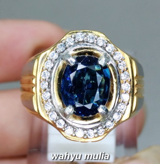 foto Batu Cincin Natural Royal Blue Kyanite Selon Asli bersertifikat srilangka biru tua kegunaan ciri kegunaan_7