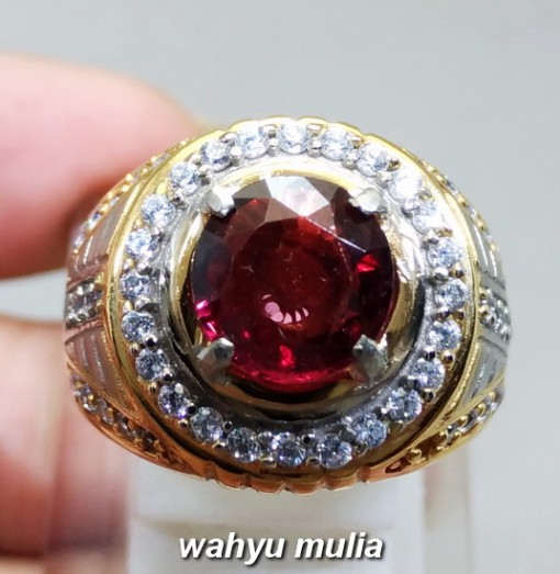 foto jual Batu Cincin Natural Merah Garnet Srilangka Asli selon bersertifikat memo ungu hijau ciri harga kegunaan_4