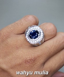 foto jual Cincin Batu Permata Royal Blue Kyanite Biru Ceylon Asli safir bersertifikat srilangka bagus ciri harga manfaat_4