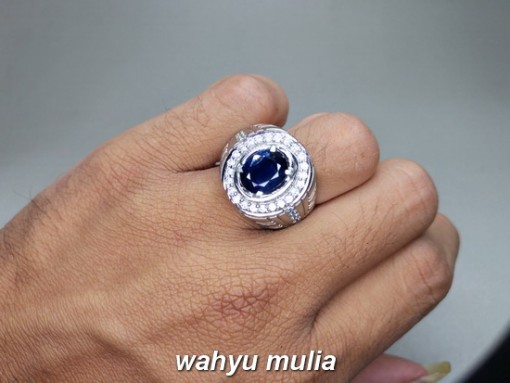 foto jual Cincin Batu Permata Royal Blue Kyanite Biru Ceylon Asli safir bersertifikat srilangka bagus ciri harga manfaat_4