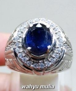 foto jual Cincin Batu Permata Royal Blue Kyanite Biru Ceylon Asli safir bersertifikat srilangka bagus ciri harga manfaat_5