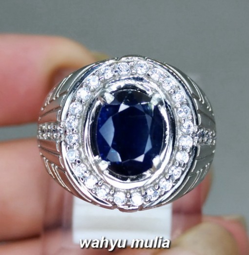 foto jual Cincin Batu Permata Royal Blue Kyanite Biru Ceylon Asli safir bersertifikat srilangka bagus ciri harga manfaat_7