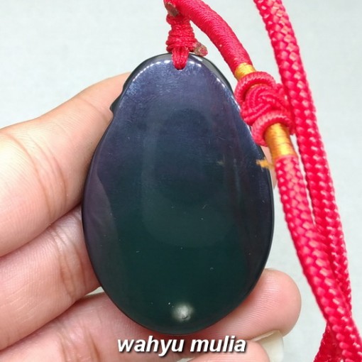 gambar Pendant Kalung Batu Akik Mata Dewa Carved Asli model cewek cowok bagus bersertifikat khasiat macam warna hitam cina _5