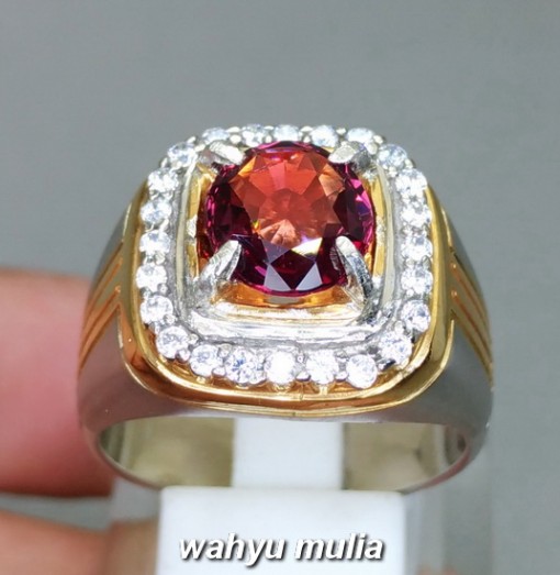 gambar jual Cincin Batu Permata Natural Red Garnet Srilangka Asli ceylon bersertifikat bagus pink ungu memo ciri harga manfaat_3