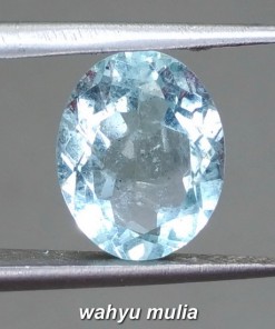 gambar jual Permata Batu Natural Aquamarine Biru Asli beli bersertifikat santa maria srilangka khasiat jenis ciri harga cewek kecil_2