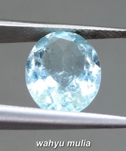 gambar jual Permata Batu Natural Aquamarine Biru Asli beli bersertifikat santa maria srilangka khasiat jenis ciri harga cewek kecil_4