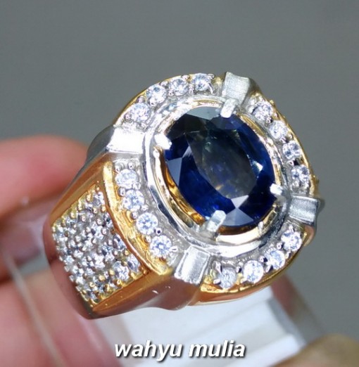 gambar jual Batu Cincin Permata Natural Royal Blue Kyanite Ceylon Asli srilangka bersertifikat blue safir australi ciri harga khasiat_1