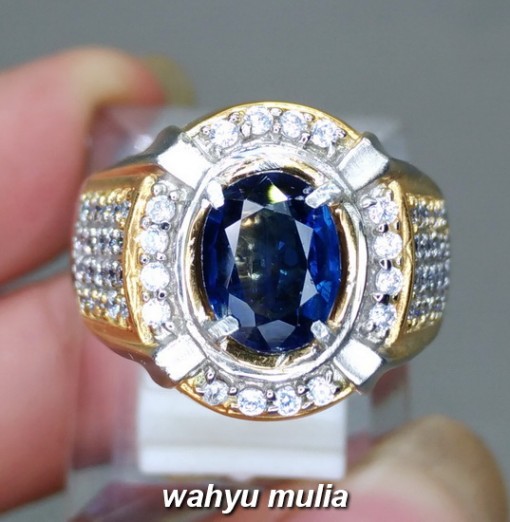 gambar jual Batu Cincin Permata Natural Royal Blue Kyanite Ceylon Asli srilangka bersertifikat blue safir australi ciri harga khasiat_2