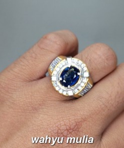 gambar jual Batu Cincin Permata Natural Royal Blue Kyanite Ceylon Asli srilangka bersertifikat blue safir australi ciri harga khasiat_5
