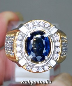 gambar jual Batu Cincin Permata Natural Royal Blue Kyanite Ceylon Asli srilangka bersertifikat blue safir australi ciri harga khasiat_6