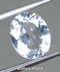 image Batu Akik Natural Topaz Kristal Putih bening Asli ciri harga khasiat brazil bersertifikat memo_1