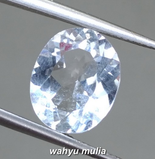 image Batu Akik Natural Topaz Kristal Putih bening Asli ciri harga khasiat brazil bersertifikat memo_3