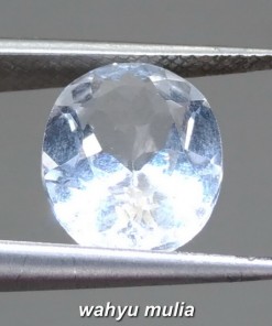 image Batu Akik Natural Topaz Kristal Putih bening Asli ciri harga khasiat brazil bersertifikat memo_4