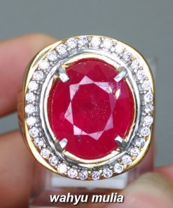 jual foto Cincin Permata Batu Ruby Merah Delima Cutting Asli natural bersertifikat memo bagus _5