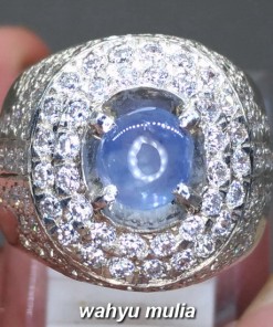 Blue Safir Ceylon Star Srilangka Batu Cincin Asli natural bersertifikat ciri harga kegunaan _6