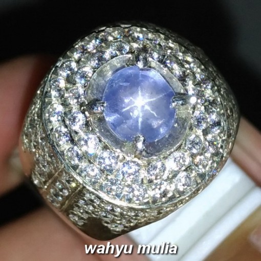 Blue Safir Ceylon Star Srilangka Batu Cincin Asli natural bersertifikat ciri harga kegunaan _7