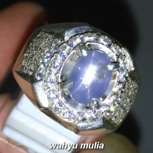 foto Batu Blue Safir Ceylon Srilangka Ster Cincin Permata Asli natural bersertifikat selon royal bagus top harga kegunaan asal membedakan king biru tua muda afrika_2
