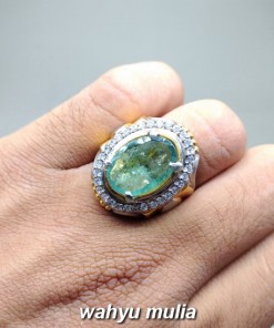 foto Batu Cincin Zamrud Emerald Beryl asli bersertifikat memo kolombia ciri harga khasiat kalimantan brazil afrika tua muda besar jumbo_4