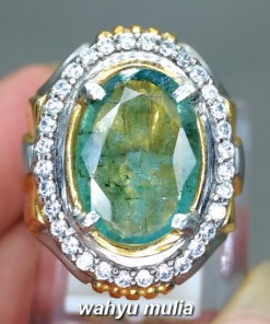 foto Batu Cincin Zamrud Emerald Beryl asli bersertifikat memo kolombia ciri harga khasiat kalimantan brazil afrika tua muda besar jumbo_5