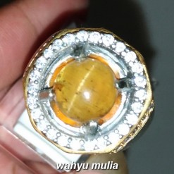  Batu  cincin Mata Kucing Apatite cat eye  Bulat asli Kode 