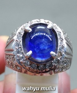 foto Natural Batu Cincin Blue Safir asli bersertifikat afrika srilangka ceylon ciri harga khasiat kristal bersertifikat memo gri_5