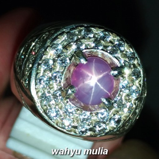 foto jual Batu Cincin Purple Safir Star Ceylon Mata Udang Asli srilangka natural bersertifikat manfaat ciri jenis _2