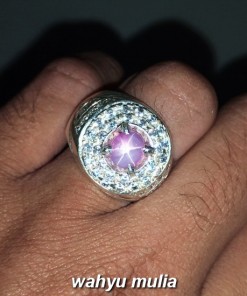 foto jual Batu Cincin Purple Safir Star Ceylon Mata Udang Asli srilangka natural bersertifikat manfaat ciri jenis _5