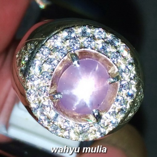 gambar Batu Cincin Pink Safir Star Ceylon Srilangka Asli natural bersertifikat kegunaan bagus top harga jenis macam ciri palsu king_2