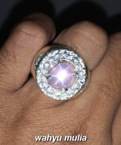 gambar Batu Cincin Pink Safir Star Ceylon Srilangka Asli natural bersertifikat kegunaan bagus top harga jenis macam ciri palsu king_4
