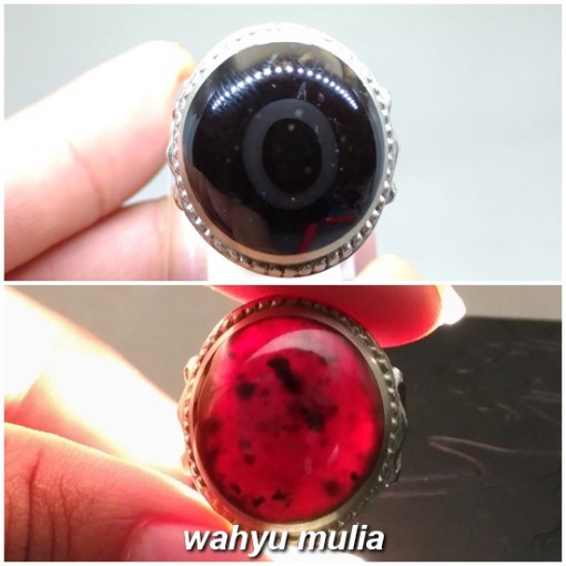 gambar Cincin Batu Akik Yaman Wulung Sinar Merah Asli natural bersertifikat berkhodam khasiat ciri mantra harga_8