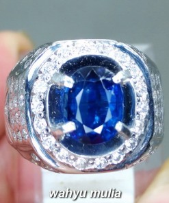 gambar jual Batu Cincin Blue Kyanite Ceylon Safir Ausi asli srilangka bersertifikat berkhodam australi royal ciri harga khasiat_6