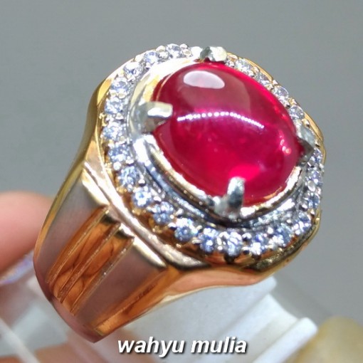 Akik Batu Merah Delima Ruby asli natural bersertifikat cara tes mustika berkhodam harga manfaat afrika birma_2