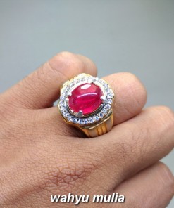 Akik Batu Merah Delima Ruby asli natural bersertifikat cara tes mustika berkhodam harga manfaat afrika birma_4