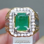 Cincin Batu Emerald Beryl Zamrud Hijau tua muda Natural Kotak asli bersertifikat berkhodam manfaat ciri harga jenis columbia afrika ethipia _5