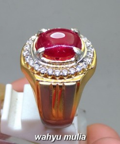 foto jual Batu Cincin Ruby Merah Delima asli natural bersertifikat afrika menyala berkhodam mustika harga khasiat ciri palsu_3