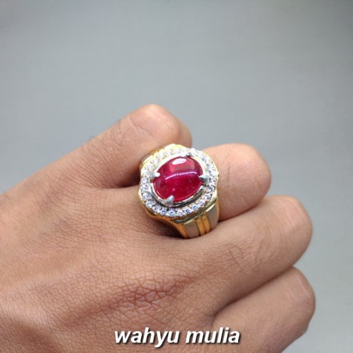 foto jual Batu Cincin Ruby Merah Delima asli natural bersertifikat afrika menyala berkhodam mustika harga khasiat ciri palsu_4