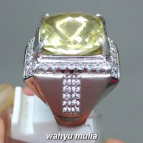 Cincin Batu Yakut Kecubung Citrine Quartz Kotak asli Kode 