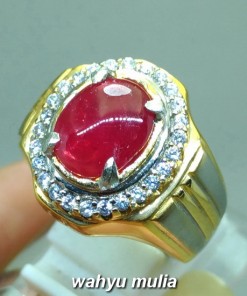 gambar jual Cincin Batu Akik Ruby Merah Delima asli bersertifikat afrika birma mozambiq tanzania madagaskar natural berkhodam harga_1