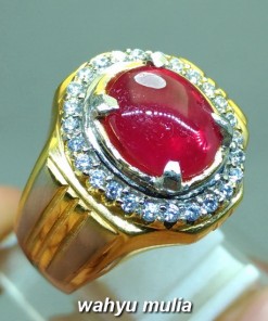 gambar jual Cincin Batu Akik Ruby Merah Delima asli bersertifikat afrika birma mozambiq tanzania madagaskar natural berkhodam harga_2