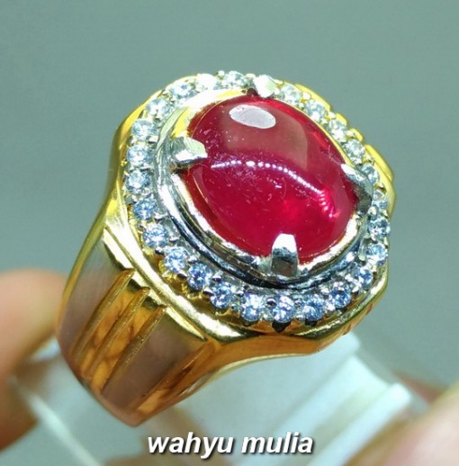 gambar jual Cincin Batu Akik Ruby Merah Delima asli bersertifikat afrika birma mozambiq tanzania madagaskar natural berkhodam harga_2