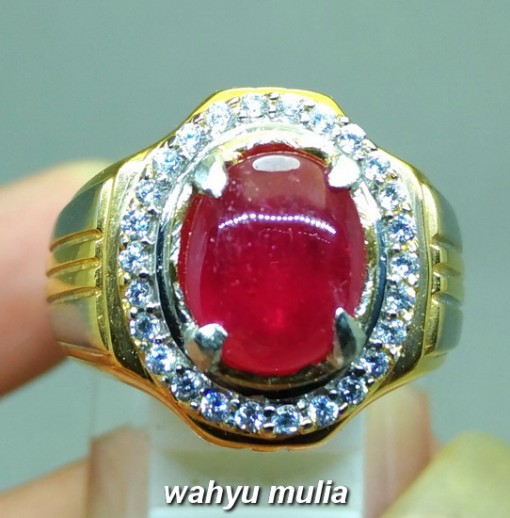gambar jual Cincin Batu Akik Ruby Merah Delima asli bersertifikat afrika birma mozambiq tanzania madagaskar natural berkhodam harga_5