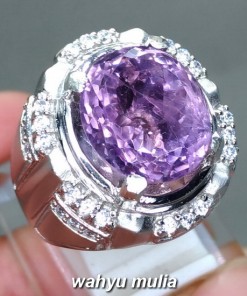 foto Cincin Batu Akik Kecubung ametis ungu asli natural bersertifikat berkhodam mustika pengasihan khasiat harga jenis bahan_2
