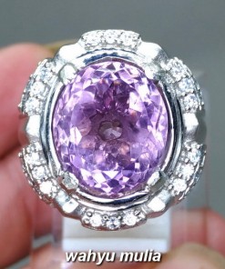 foto Cincin Batu Akik Kecubung ametis ungu asli natural bersertifikat berkhodam mustika pengasihan khasiat harga jenis bahan_5