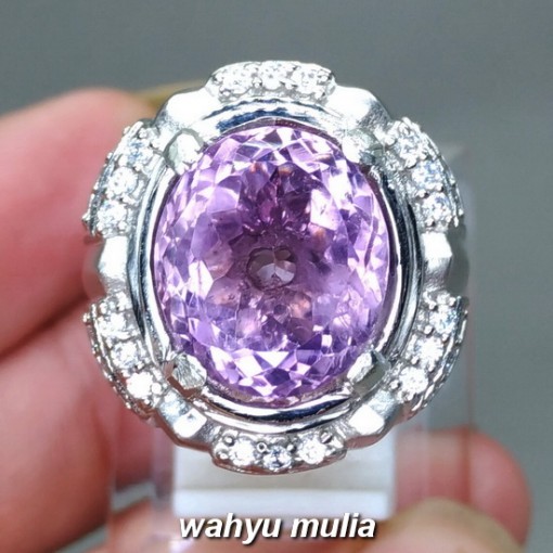 foto Cincin Batu Akik Kecubung ametis ungu asli natural bersertifikat berkhodam mustika pengasihan khasiat harga jenis bahan_5