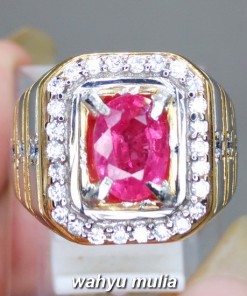 gambar jual Cincin Batu Permata Natural Pink Safir asli bersertifikat berkhodam cewek harga khasiat ciri asal kalimantan srilangka ceylon_5