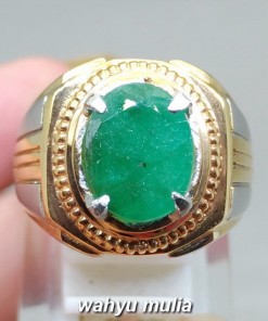 khasiat Batu Natural Emerald Beryl Zamrud Hijau oval asli berkhodam bersertifikat ciri harga jenis manfaat gambar_6