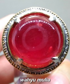 Dijual Batu Cincin Ruby Merah Delima Besar asli berkhodam bersertifikat mustika natural berkhasiat harga afrika_2