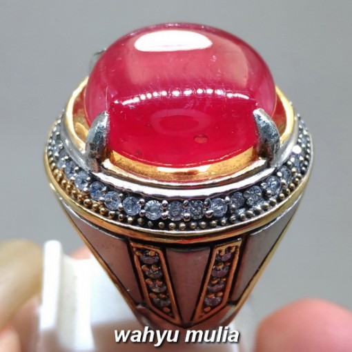Dijual Batu Cincin Ruby Merah Delima Besar asli berkhodam bersertifikat mustika natural berkhasiat harga afrika_3