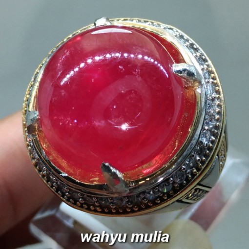 Dijual Batu Cincin Ruby Merah Delima Besar asli berkhodam bersertifikat mustika natural berkhasiat harga afrika_7
