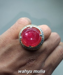 Dijual Batu Cincin Ruby Merah Delima Besar asli berkhodam bersertifikat mustika natural berkhasiat harga afrika_8